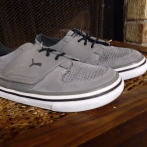 Boys Gray Puma Sneakers